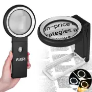 30X 40X Magnifying Glass with Light and Stand Large Lighted Magnifying Glass 18