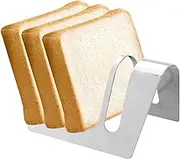 Bread Rack Holder,4 Or 6 Slots Bread Stand Stainless Steel - Rectangle Non-Stick Rack Food Cooling Racks for Cutting Board Helves