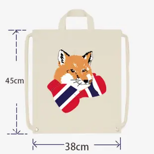 【全新免運】日系泰拳擊法國狐貍日本韓國背包帆布包購物袋手提單肩袋