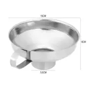Stainless Steel Wide Mouth Canning Funnel Hopper Thick Salad Dressing Funnel Wid