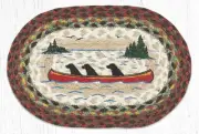 2 Braided Jute Oval Placemat/Trivet/Swatch. LABS IN A CANOE. Earth Rugs.10"x15"