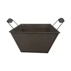 Retro Square Plant Container Desktop Ornament Planter Plant Pot Box Craft