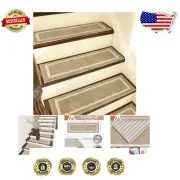 15 Machine Washable Non-Slip Carpet Runners for Safe Indoor Stairs - 28inx9in