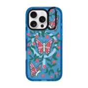iPhone 16 Pro Impact Ring Stand Case MagSafe Compatible Happy Butterflies