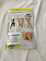MOJO SIZE XL UNISEX CLOSED TOE KNEE HIGHS 20-30MMHG COMPRESSION BEIGE