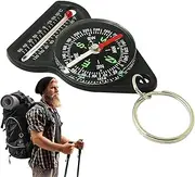 Reusable Compass, 3.54x1.77x0.43 Inches Portable Navigation Tool, Black Multifunctional Outdoor Compass for Hiking, Camping, Backpacking, and Survival