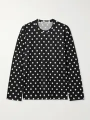 [Comme des Garçons Comme des Garçons] Comme des Garçons Comme des Garçons - Polka-dot Jersey T-shirt - Black - 3 3 Black