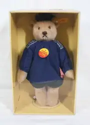 RARE! VINTAGE 1987 STEIFF "BAUERNTRACHT" TEDDY BEAR FARMER OUTFIT 11" TALL NEW