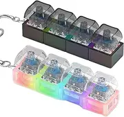 2PCS Keyboard Fidget Keychain with Lamp and Sound, Fidget Toys Adults, Funny Button Toy Fidget Keyboard for to Relief Stress Pass The Time Decompression Gift
