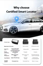 OBD Vehicle Tracker Work Apple Find My Real-time Vehicle Tracking Device OBD Anti-Lost Device Finder for Cars No Subscription Global Position iOS