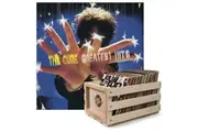 Crosley Record Storage Crate & The Cure Greatest Hits - Double Vinyl Album Bundle