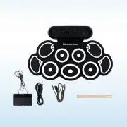 Electronic 9-Pads Digital Drum Pads USB Roll up Drum Set Silicone Electric Drum