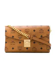MCM Millie Foldover Crossbody Bag One size Brown