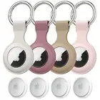 4 Pack Airtag Case Holder for Apple Air Tag Airtag Case with Anti-Lost Keycha...
