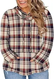 TIYOMI Women's Plus Size Tops Color Block Long Sleeve Tunic Casual T Shirts Blouses Summer Fall Tee