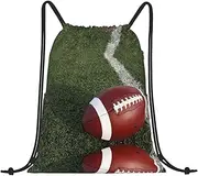 DEXNEL American Football Drawstring Backpack Sports Gym Bag For Women Men Children Large Size Swim Bag