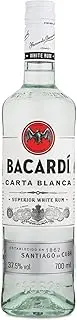 BACARDÍ Carta Blanca Superior White Rum, 37.5% ABV, 70cl / 700ml, Iconic Caribbean Rum Perfect for Cocktails