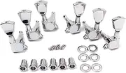 GOOHOCHY 6pcs Banjo Tuning Pegs Chrome A-57 Machine Heads Tuners for Guitar Strings
