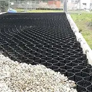 Garden Retaining Wall Grid Stabilizer Geogrid Retaining Wall Geogrid Ground Grid, Garden Garage Crushed Stone Stabilizer, Ground Grid Permeable Pavers 2 Inch high(3x8 m/10x26 ft)