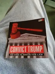 Convict Trump No One Is Above The Law 4"x4" Sticker Decal