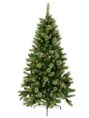 Dawn Dew Light Traditional Christmas Tree with Pine Cones & 616 Tips - 1.8m