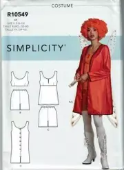 Simplicity Sewing Pattern 10549 9085 Misses Costume Robe Romper Size 14-22