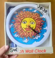 Keith Scramble Campbell Atico Digitech 10” Wall Clock SUN - NEW NOS
