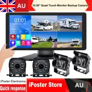 10.36" Quad Touch Screen DVR Monitor Backup Camera HD Reverse For Truck Bus RVS