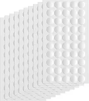 Nogeqi 500 Pcs Round Clear Double Sided Sticky Dots, Removable Sticky Tack Putty Waterproof, No Trace Balloon Dots Adhesive for Crafts Pictures Festival Decoration Poster Museum (20mm)