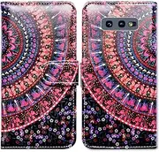 Bfun Packing Galaxy S10e Case,Bcov Mandala Circle Flower Card Slot Wallet Leather Cover Case for Samsung Galaxy S10e
