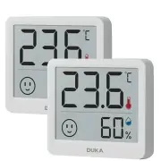 2PCS Duka Atuman THmini Electronic Temperature and Humidity Meter High Precision Vertical Infant Room Thermometer Digita