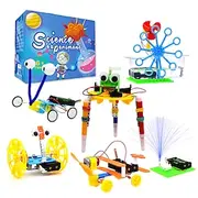 STEM Science Robotics Kit for Kids 6-in-1 Science Experiments Project Engineering Building Robot Kit, Kids Birthday Gifts Toys for Boys Girls