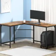 L-Shaped Corner Desk - Brown