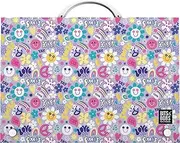 [Grafoplás] School Bag with Handle and Snap Closure Polypropylene Folio Size 24.5 x 34.5 x 4 cm Bits&Bobs Pop Up Design Smile Perfect for Your Extra Schools
