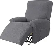 Sofa Cover Lazy Boy Relax Armchair Cover Elastic Sofa Protector Lounge Home Pets Anti-Scratch for Home Decor(Gray,1 Seater)