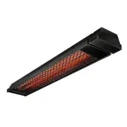Heatstrip 4000W Max DC Commercial Alloy Infra-Red Patio Heater 112.8x17cm Black