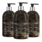 Baylis & Harding Dark Amber & Fig Elements Hand Wash, 500 ml (Pack of 3) - Ve...