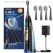 Electric Toothbrush with Water Flosser Combo, Sonic Electric Toothbrush for A...
