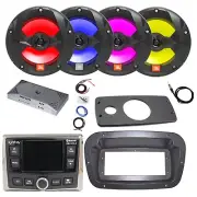 JBL Marine Radio, ANT, Amp w/Kit, 4x 6.5" LED Black Speakers,Spa Bezel, Adapter