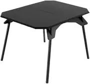 TINY SPARK Ultralight Mini Folding Beach Picnic Table Aluminum Small Portable Compact Outdoor BBQ Camping Table with Carry Bag for Travel Hiking (Black)