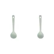 2x eKu Upcycle Soft Grip Kitchen Solid Cooking Spoon Stirrer - Avocado Green