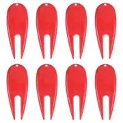 Golf Divot Tool, 8 Pack Plastic Golf Repair Tool Ball Marker for Golfer, Red