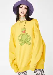 [Little Sunny Bite] The Muppets Kermit Oversize Sweater