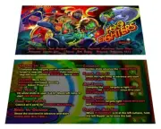 Stern Foo Fighters Pinball Custom Apron Instruction and Information Cards v2