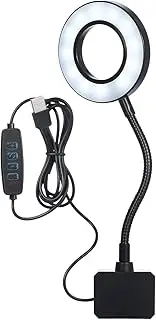 D C 5V 7W 18 LED Aquarium Light Fish Jar Clamp Clip View Lamp USB Powered Operated 3 Colors Changeable 10 Levels Adjustable Brightness Dimmable Flexible Bendable Foldable Tube Design QIUNI