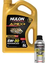 Nulon Apex+ 5W-30 Advanced C1 Engine Oil 5L + Diesel Engine Treatment 500ml