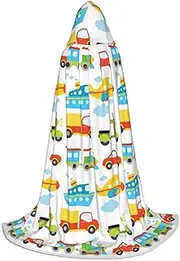 SKKNT Diversified Transportation Print Halloween Hooded Cloak Full Length Cape With Hood For Men And Women For Carnival