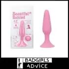 Beautiful Behind Silicone Classic Shape Anal Plug 11.4cm Softer Feel Pink Suctio