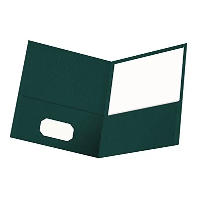 Oxford Twin-Pocket Folders, Textured Paper, Letter Size, Teal, Holds 100 Sheets,