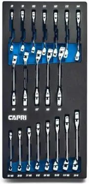 Capri Tools XT90 WaveDrive Pro Combination Wrench Set (20-Piece Metric & SAE)